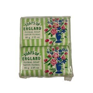 Soaps Of England Bar Soap Savon Floral Retro Vintage NOS Sealed Skincare Lidco